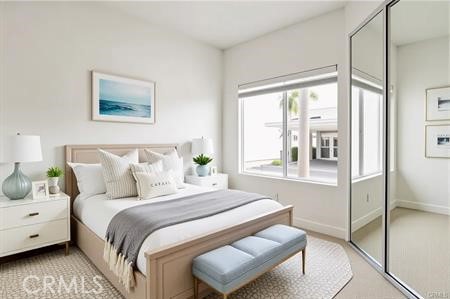 Second bedroom with full bath.  Virtual staging.