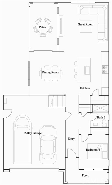 Residence 2 - Level 1 Floorplan