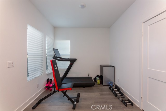 main floor home office or home gym. Has closet and restroom first level