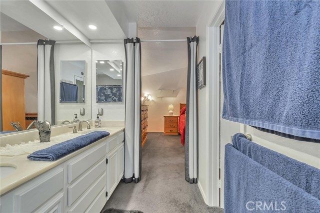 looking back into primary bedroom