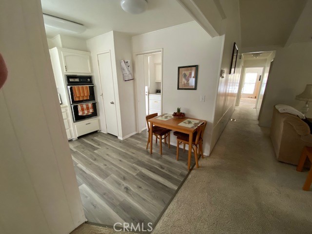 Direct access from Family room to kitchen and hallway to bedrooms.