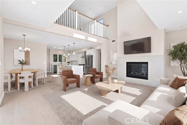 Virtually Staged Living Space with Kitchen and Dining Virtually Staged Living Space with Kitchen and Dining