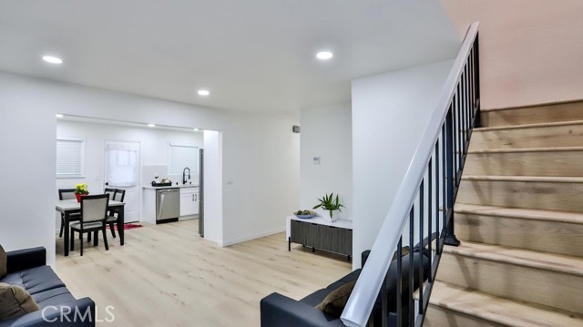 Living room open to kitchen