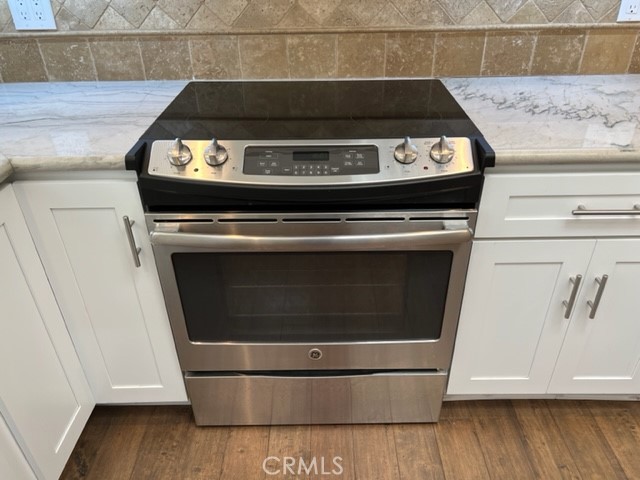 Glass top stove.