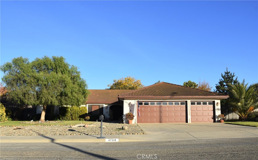 4768 Karnes Road Santa Maria, California Spacious single-level home w/ 3 large bedrooms PLUS a glass door enclosed office AND formal dining room! Nearly 2,200 square feet on a .28ac lot, this gem has 2 full bathrooms plus a convenient ½ bathroom in laundry room near garage. Newer Jenn-Air gas stove, beautiful tile and wood laminate flooring in high traffic areas, and large fireplace in living room. Built in 1986 with a fabulous 3-car garage this huge parcel has tons of further potential. The primary bedroom has French door access to backyard and a walk-in closet. Off the Living Room there is a pet access door and 2 sets of French doors to the private backyard patio. Laundry room near kitchen includes a handy utility sink. Walking distance to Orcutt amenities, eateries, grocery store, and Ralph Dunlap Elementary. (Info deemed reliable but not guaranteed or verified by broker/agent.)