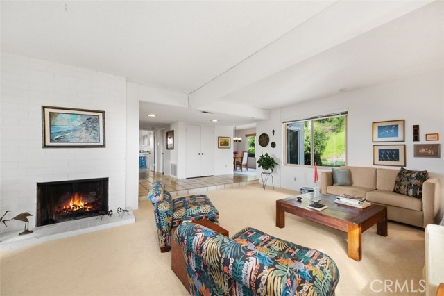 Formal Living room with fireplace