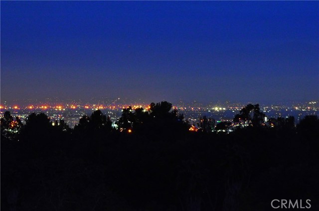 Sparkling night time city light view