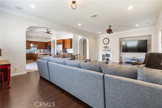 Family room next to the kitchen