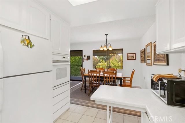 Kitchen looking into dining area