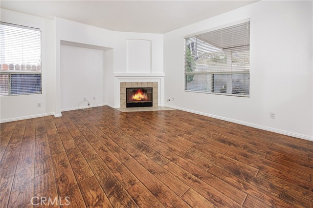 Living room with fireplace