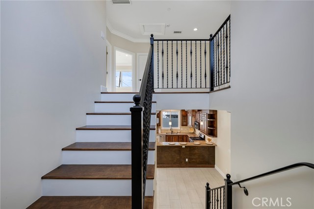 Stairway up to bedroom floor.