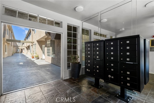 Mail boxes just inside main front door