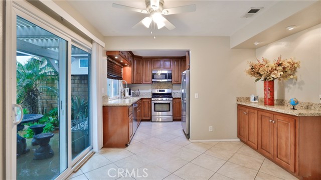 Kitchen, Dining Area, View of Patio