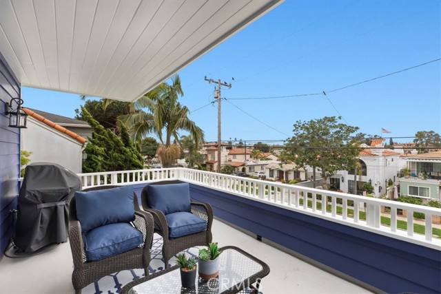 Balcony off of the living room.