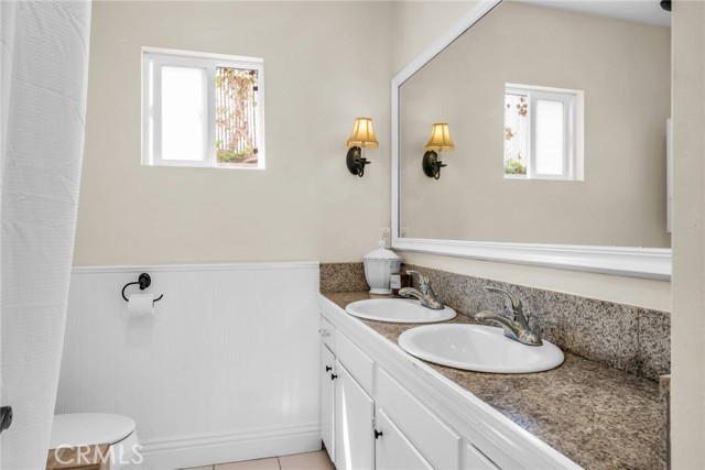 Hall full Bath with Double Sinks