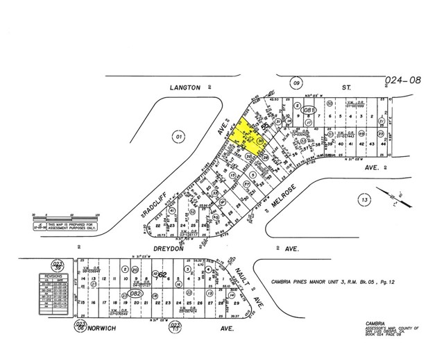 0 Radcliff Avenue, Cambria, California 93428, ,Land,For Sale,0 Radcliff Avenue,CRSC22028382