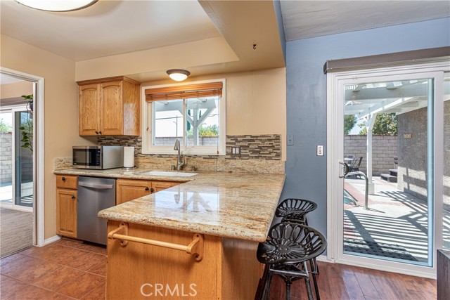 Great counter space for meals and homework too!