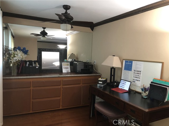 Home office that was originally a wet bar area.