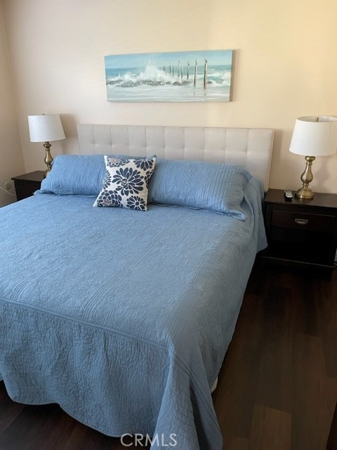 King sized bed with AC wall unit