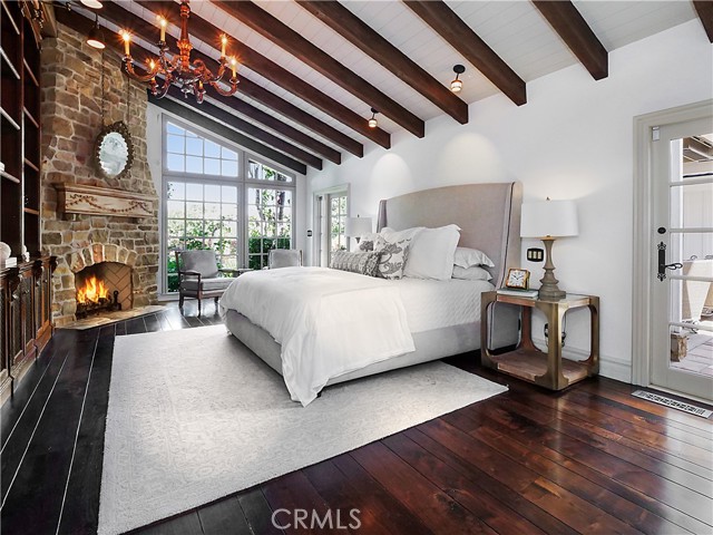 Huge master suite, antique chandelier