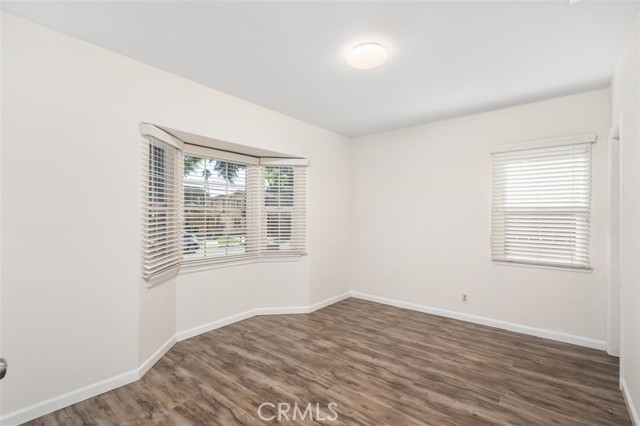 Bedroom 2 is large with bay window.