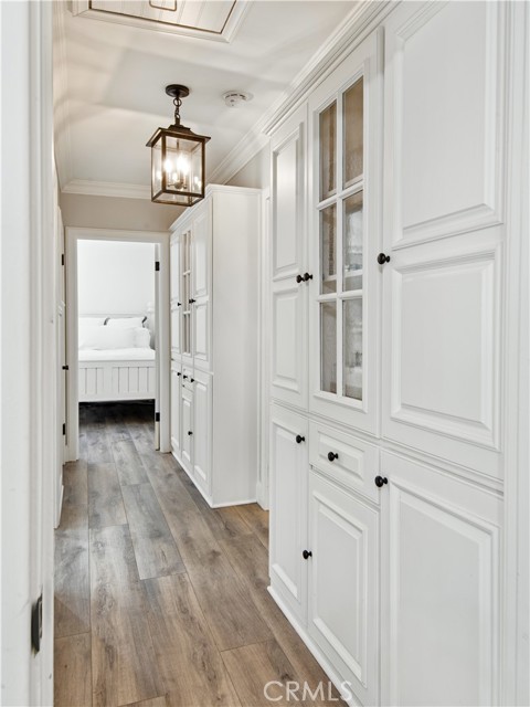 Hallway with built ins