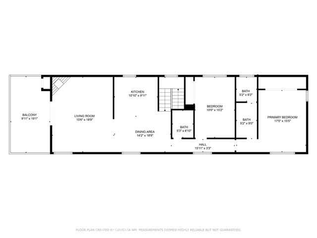 Second level floor plan