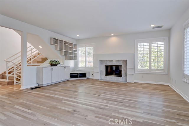 Gas fireplace in family room