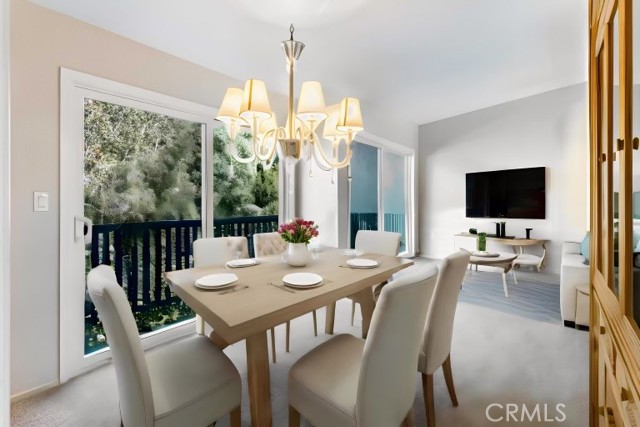 Virtually Staged Dining Area