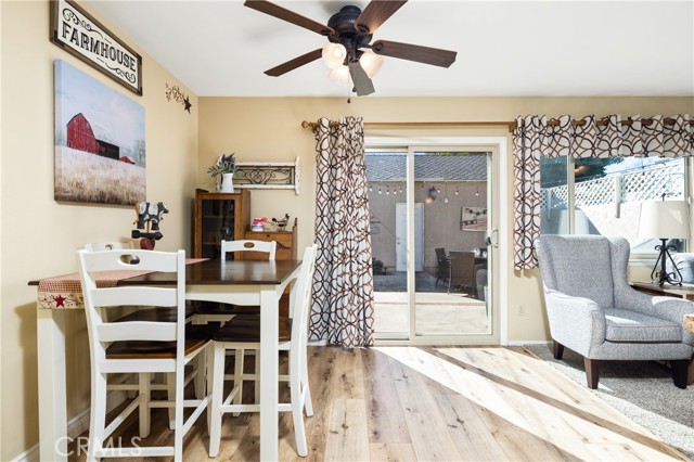 Breakfast nook toward backyard.