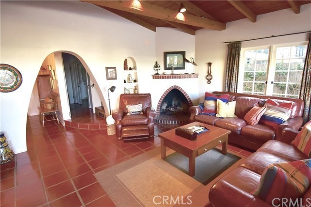 Gas Fireplace with Large Bay Window