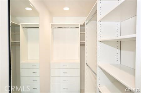 Walk in closets in both bedrooms