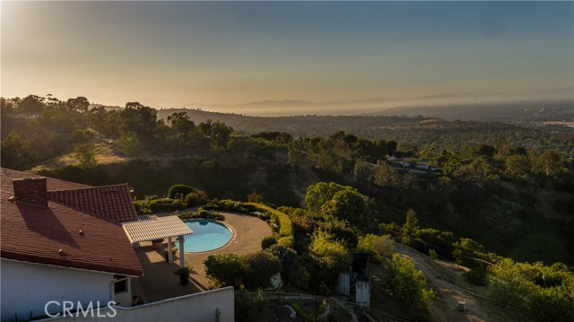 Aerial view of property looking west.