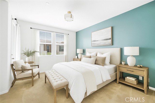 Virtually Staged primary bedroom.