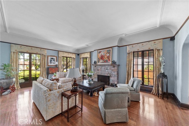 Batch Elder fireplace is the focal point of this Living  room