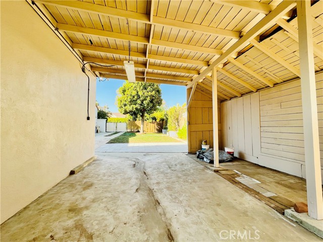 Car Port lead to the back yard