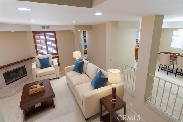 Virtually staged Living Room