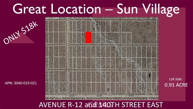Detail Gallery Image 1 of 1 For 0 Vac/Ave R12/Vic 140th Ste, Sun Village,  CA 93543 - – Beds | – Baths