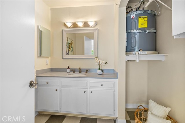 Downstairs bathroom and laundry room