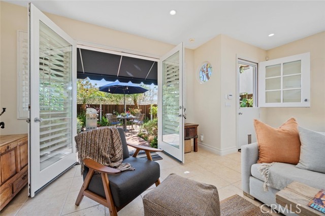 Indoor/Outdoor flow into private enclosed patio