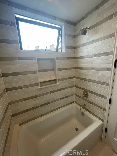 Third Floor Tub Tile Surround, with awning window for fresh air