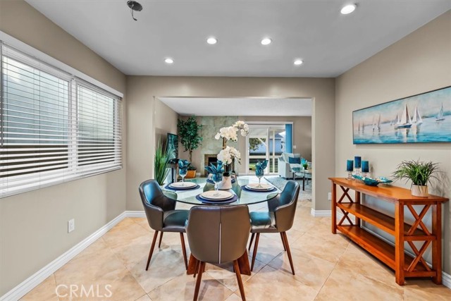 Looking from kitchen thru dining area to living room and out to yard. It is a good, efficient floorplan.