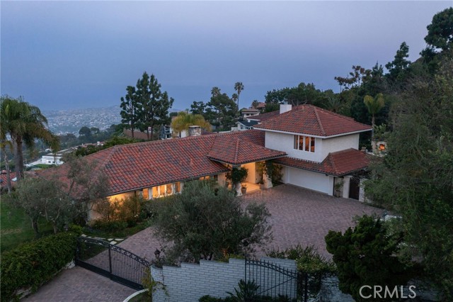 House with Motor Court from Above