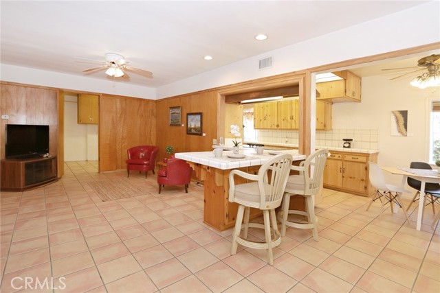 Kitchen open to family room