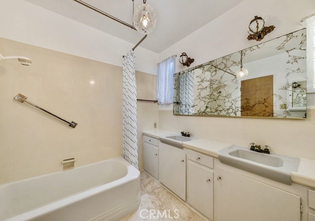 Downstairs Bathroom with Double Sinks