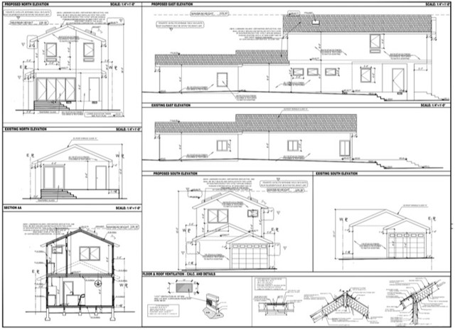 Building plans for addition-exterior