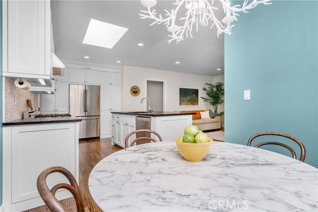 dining nook looking into kitchen