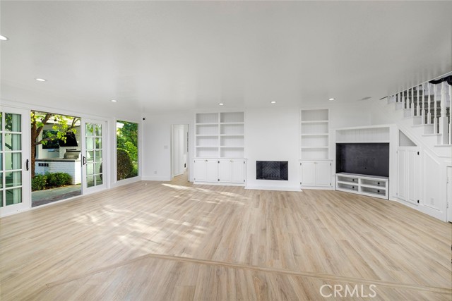 Massive step down family room