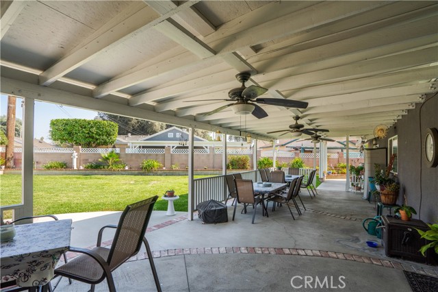 OVERSIZED COVERED PATIO AREA.