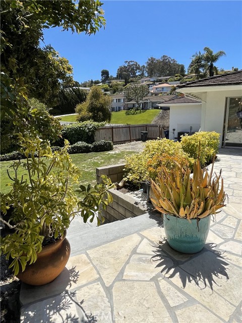 Stairs leading to lower yard